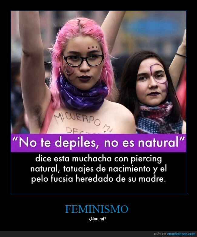 feminismo,depilación,natural