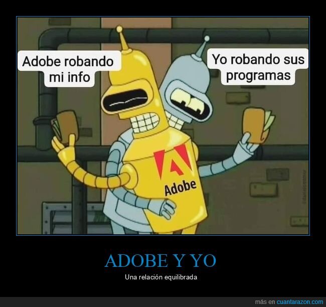 adobe,bender,información,programas,robando