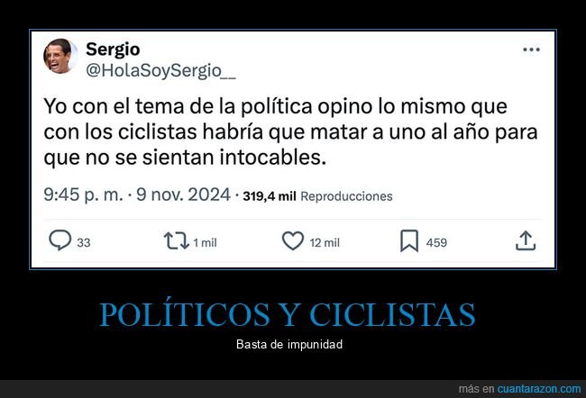 ciclistas,matar,políticos