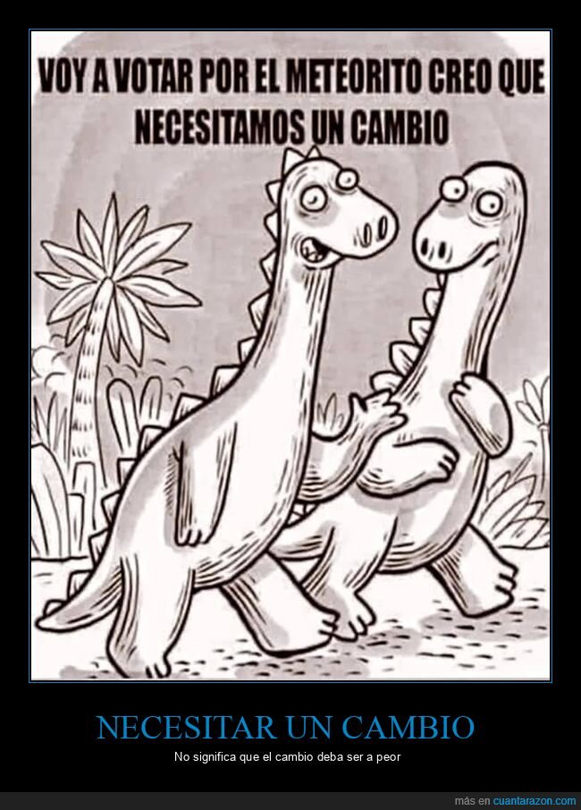 votar,meteorito,cambio,dinosaurios