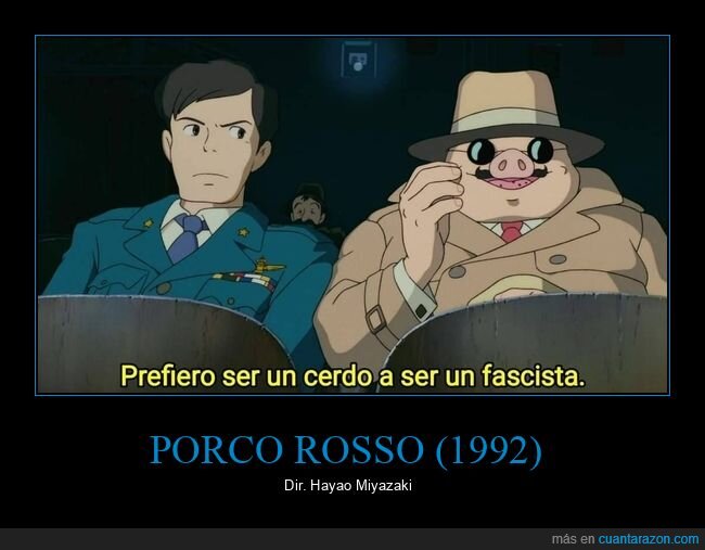 porco rosso,cerdo,fascista