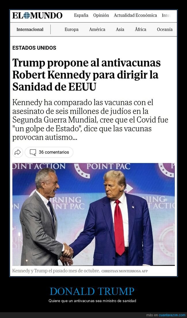 donald trump,robert kennedy,antivacunas,políticos