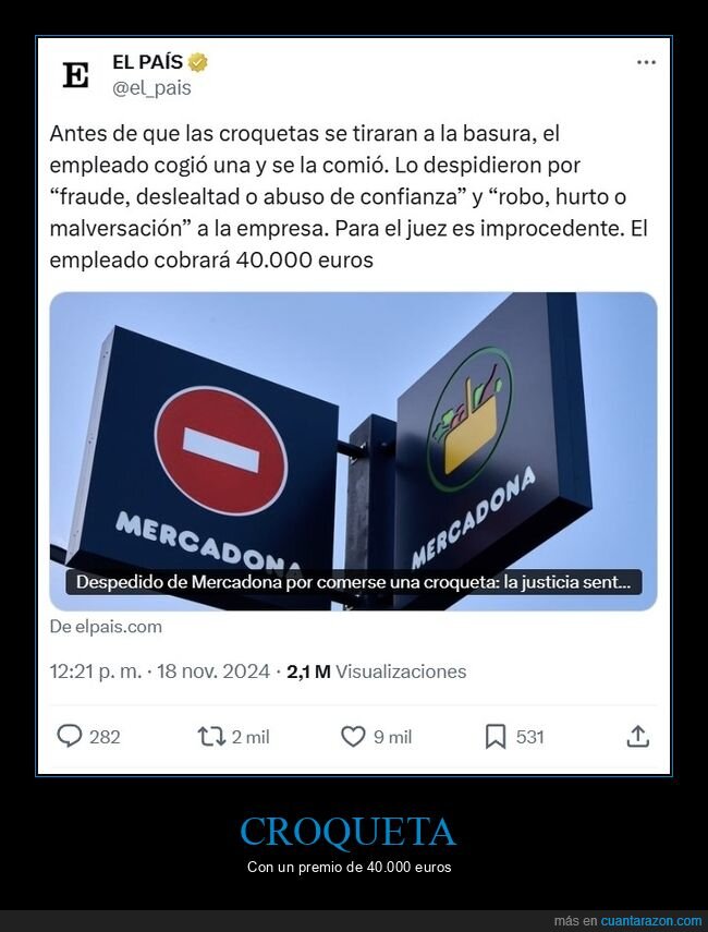 croqueta,mercadona,despido