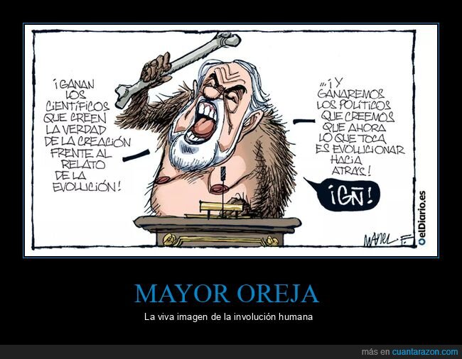 mayor oreja,creacinismo,evolución,políticos