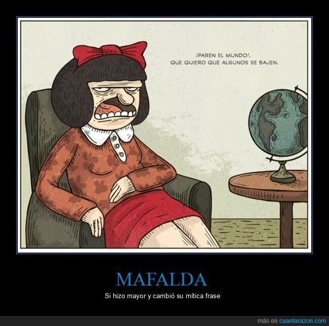 mafalda,parar,mundo