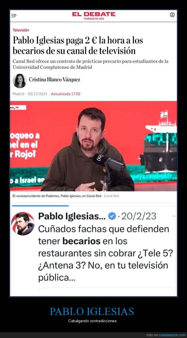 pablo iglesias,pagar,becarios