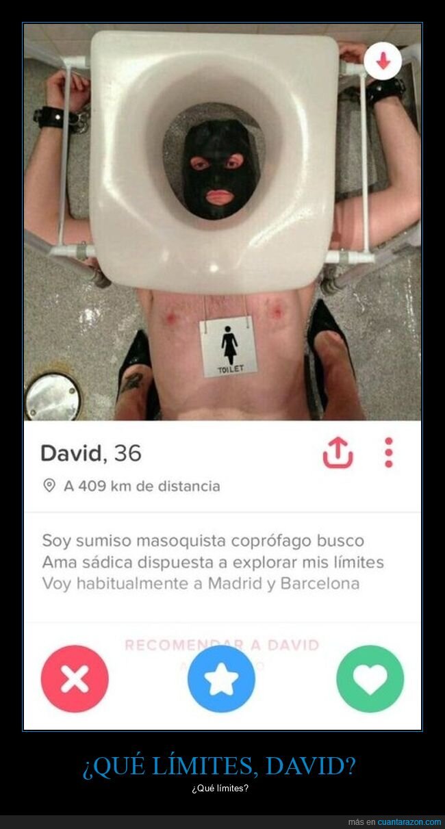 límites,personajes,tinder,wtf