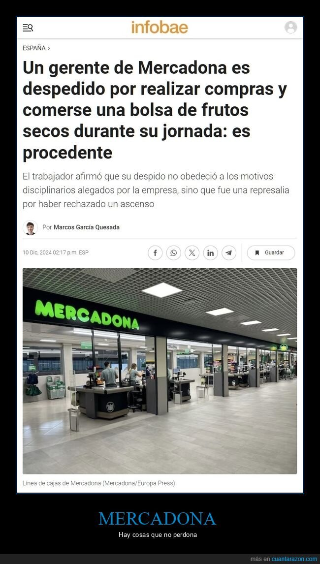 mercadona,despido,gerente,compras,frutos secos