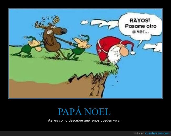 papá noel,renos,volar