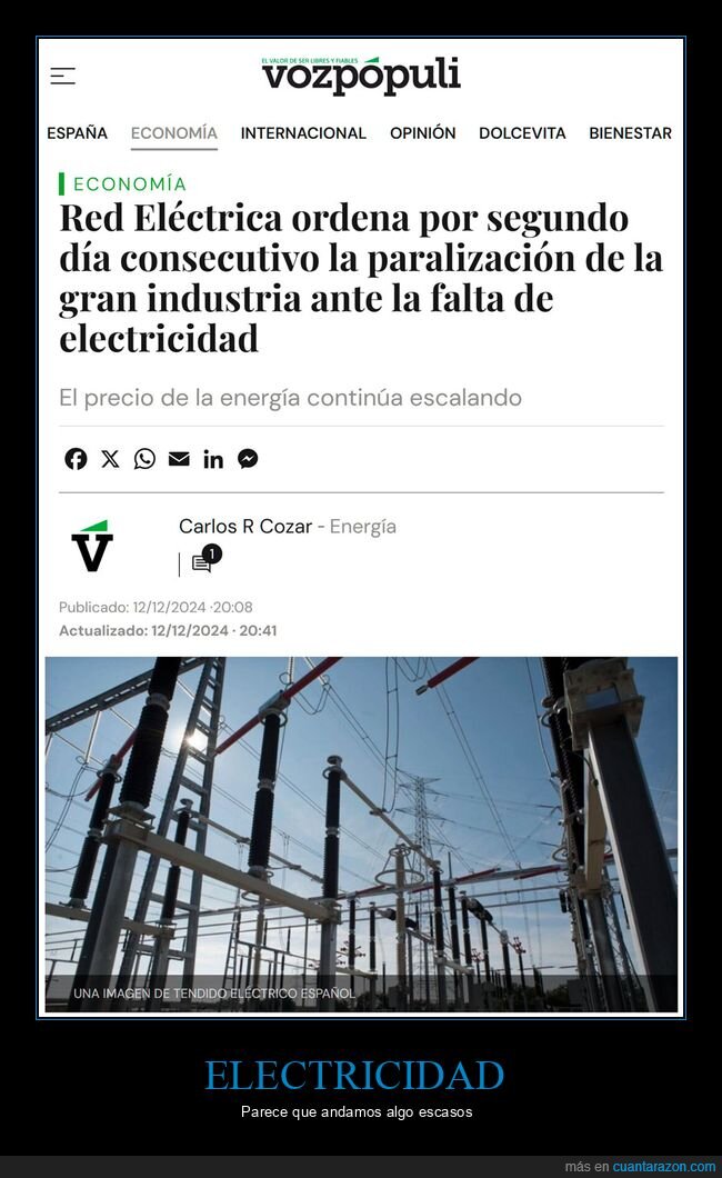 red eléctrica,paralización,industria,electricidad