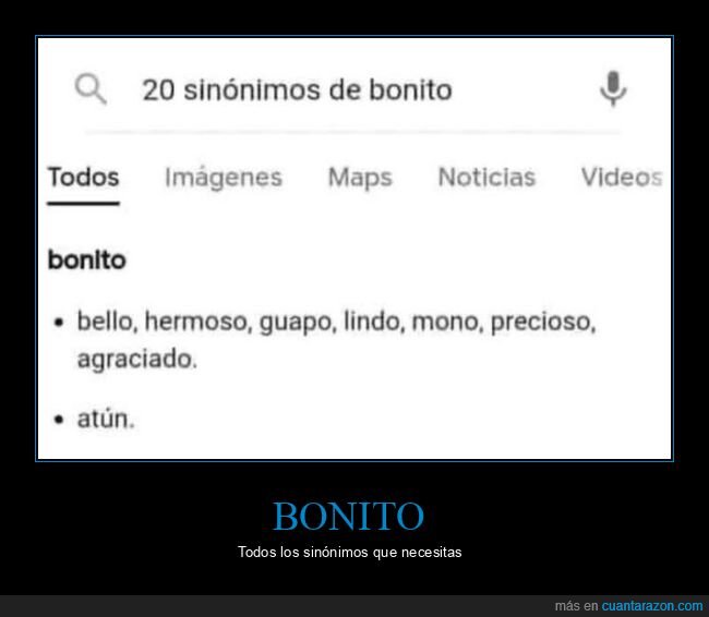 sinónimos,bonito,atún