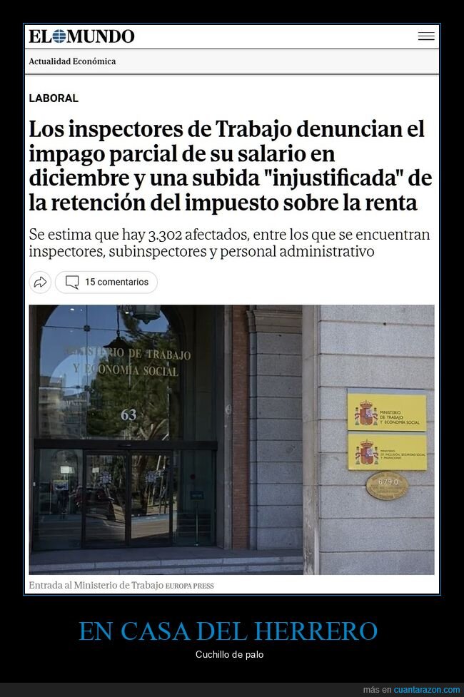 inspectores de trabajo,impago,impuesto