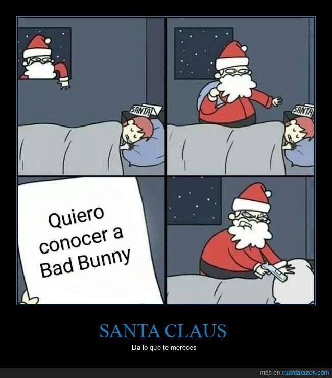 papá noel,conocer,bad bunny