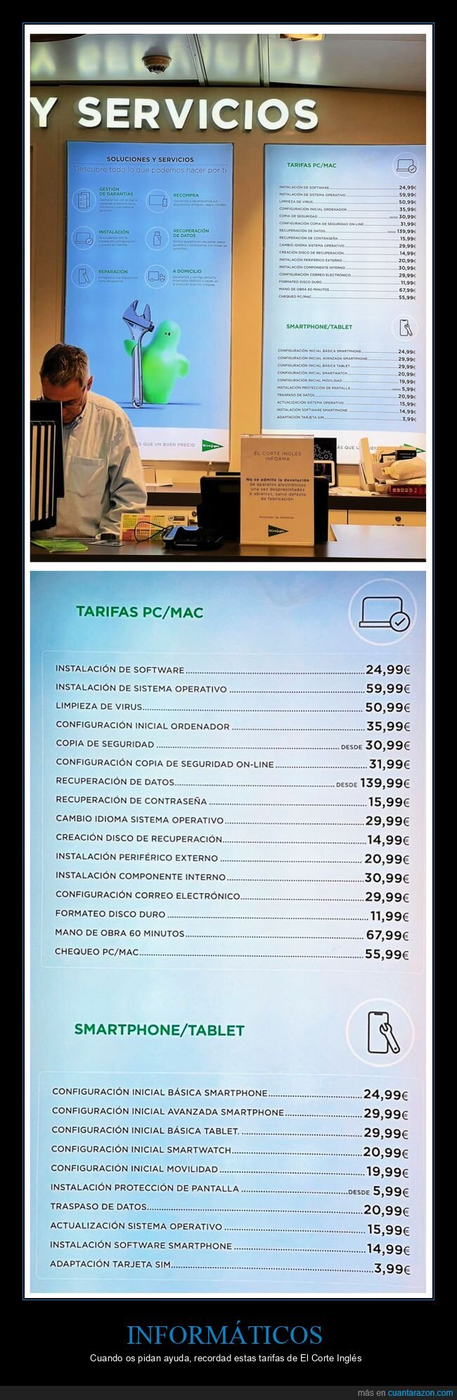 informáticos,tarifas,precios