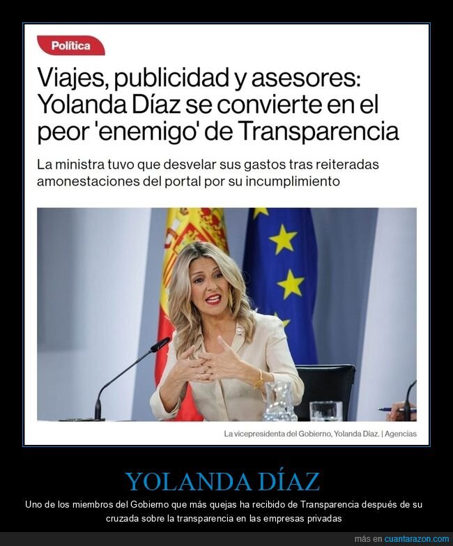 yolanda díaz,transparencia,políticos