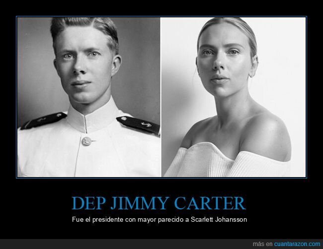 jimmy carter,parecidos,políticos,scarlett johansson