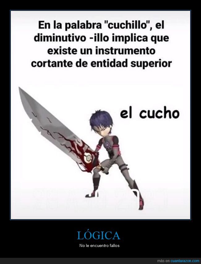 cuchillo,diminutivo,cucho