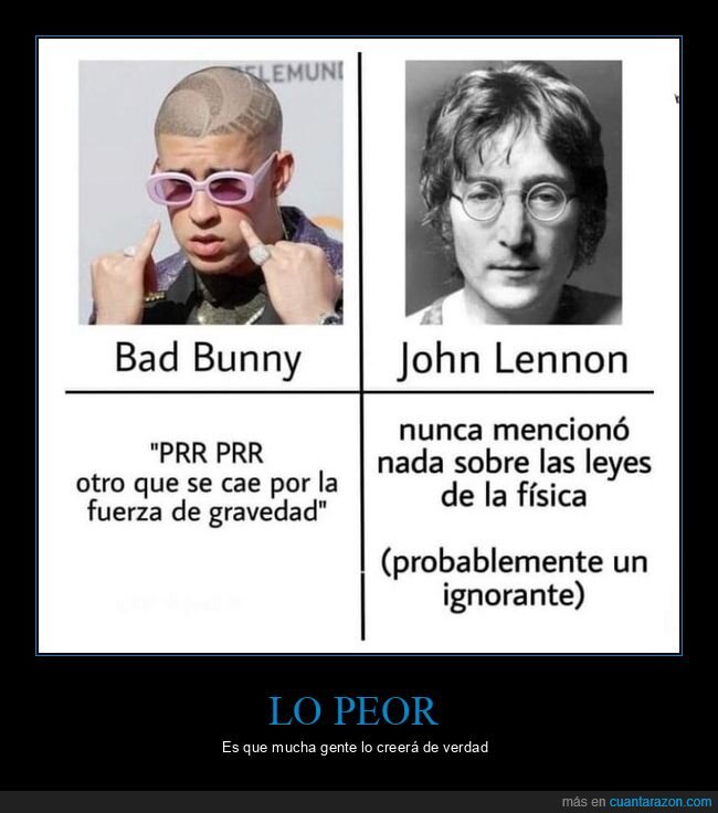 bad bunny,john lennon,gravedad