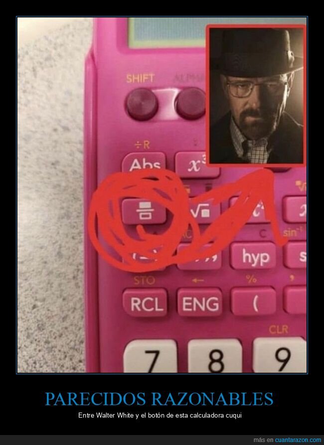 Walter White,calculadora,boton