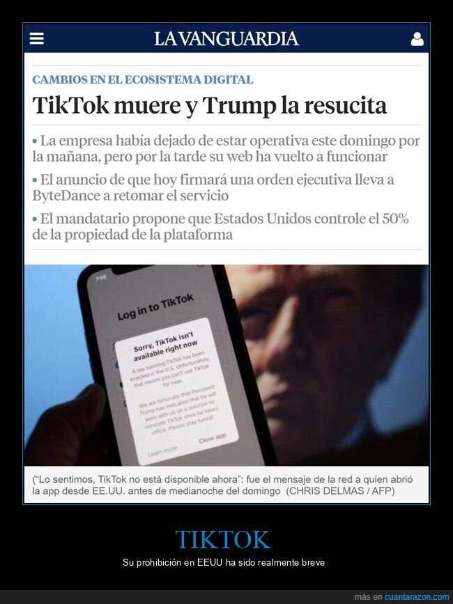 tiktok,morir,resucitar,trump,políticos