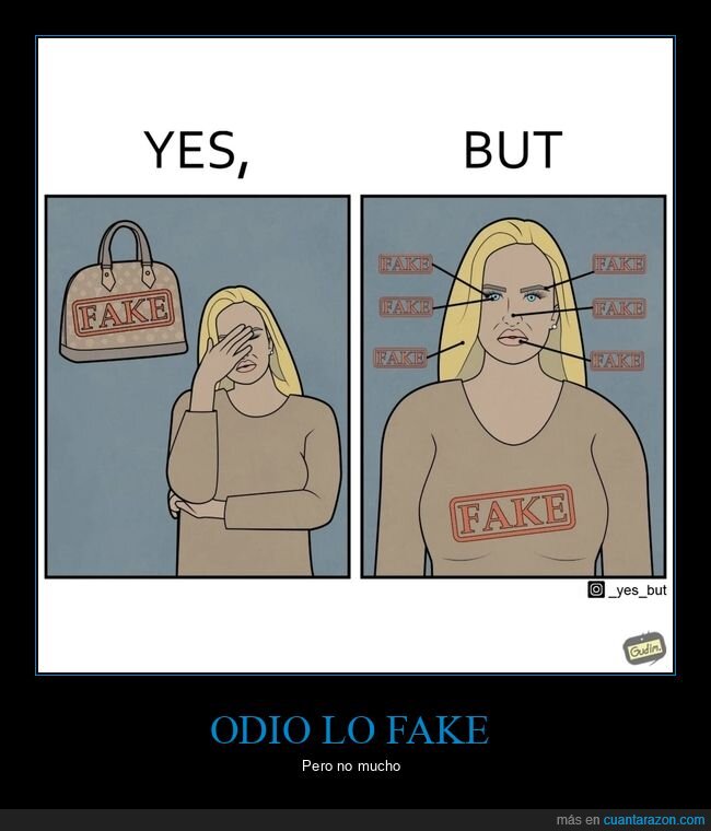 fake,sí pero