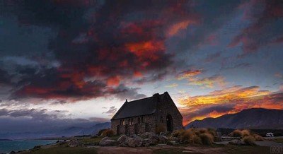 Uno de los paisajes más espectaculares en el Lago Tekapo, Nueva Zelanda espectacular,lago,paisaje,tekapo