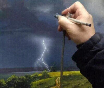 truco,pintar,tormenta,realista