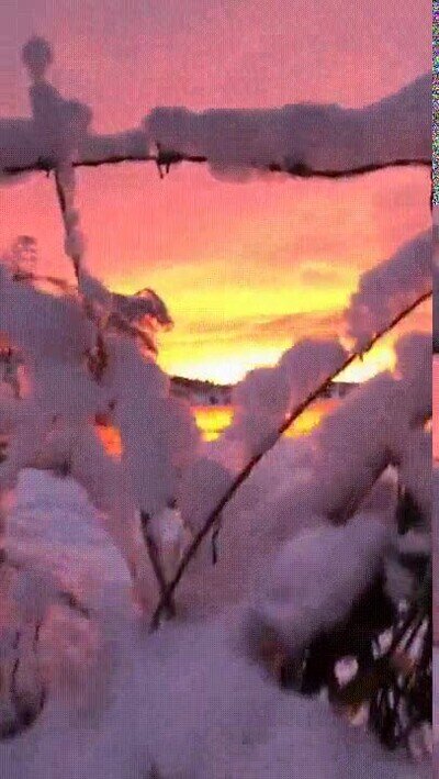 paisaje,bello,puesta de sol,nieve