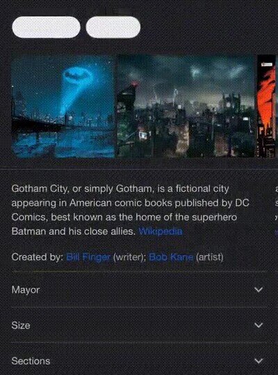 Enlace a Lo que pasa cuando buscas Gotham City en Google