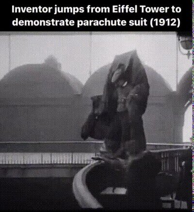 Enlace a Inventor salta desde la torre Eiffel para mostrar un traje paracaídas