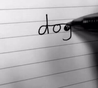 Enlace a Dibujando un perro a partir de la palabra dog