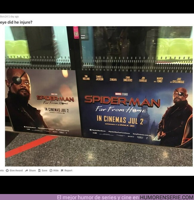 39433 - Samuel L. Jackson se enfada por un error en un póster de Spider-man: Lejos de casa