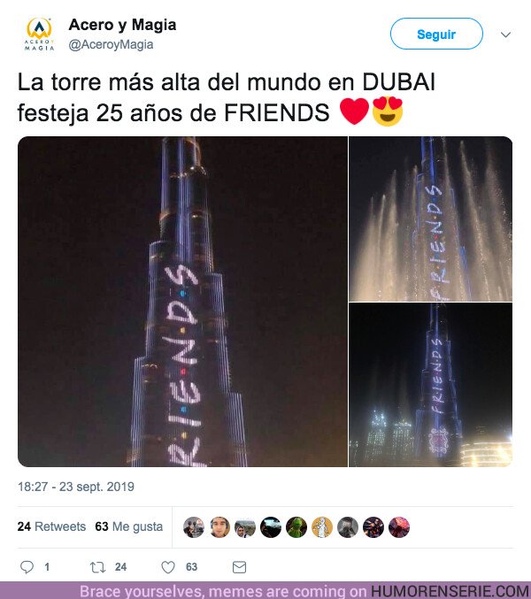 42267 - El increíble homenaje de Dubai a los 25 años de Friends