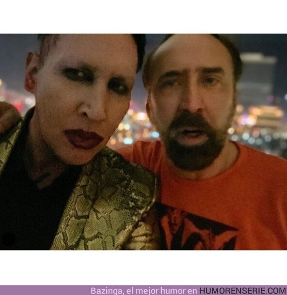 43744 - Marilyn Manson y Nicolas Cage posan juntos para demostrar que no son la misma persona