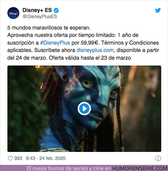47825 - Disney Plus ya se puede contratar en España con una oferta de suscripción anual, por 5 euros al mes