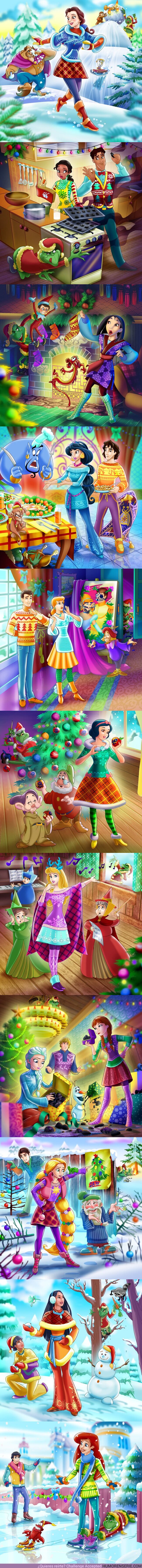 63530 - GALERÍA: Cómo arruinaría el Grinch la Navidad de 12 princesas de Disney