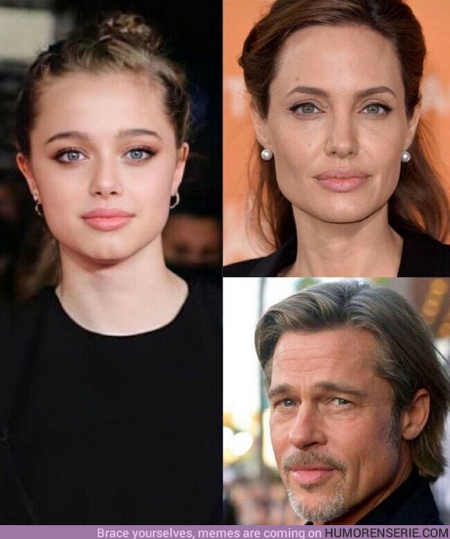 84181 - La reina de la genética. Ella es Shiloh Jolie-Pit la hija de Angelina Jolie y Brad Pitt, ¿a cuál se parece más?