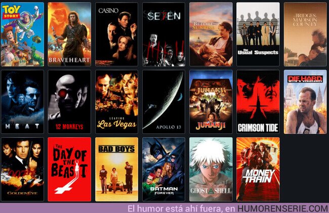 86011 - Todas estas películas se estrenaron en 1995. Quiero que elijas 3. El resto jamás han existido