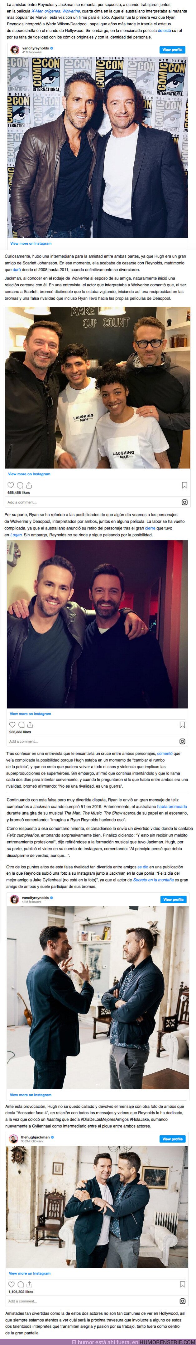 89728 - GALERÍA: La historia de amistad entre Hugh Jackman y Ryan Reynolds, que demuestra que en Hollywood el ego no es lo más importante
