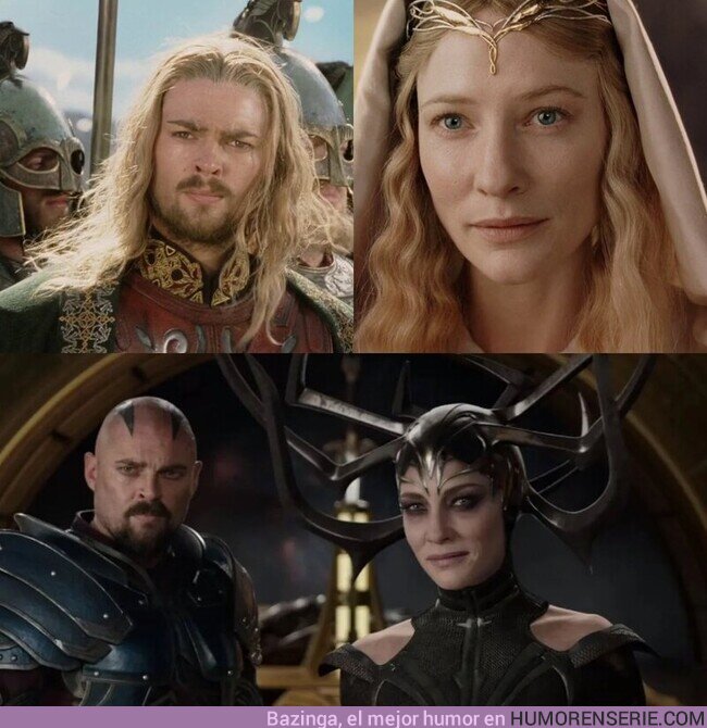 93376 - Como olvidar cuando Éomer y Galadriel unieron fuerzas y viajaron hasta Asgard a luchar contra Thor, por @ToIkienverse