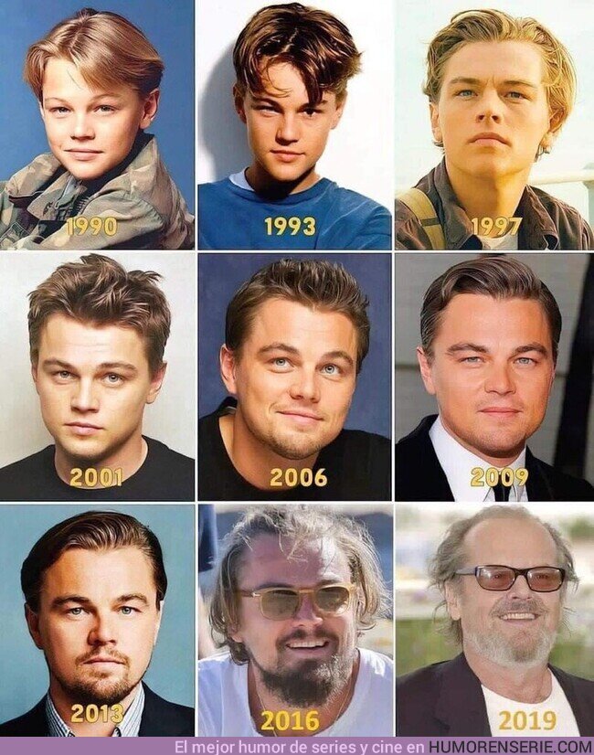 96140 - Poco a poco Leonardo DiCaprio se convertirá en Jack Nicholson, por @TESLA_CREADOR