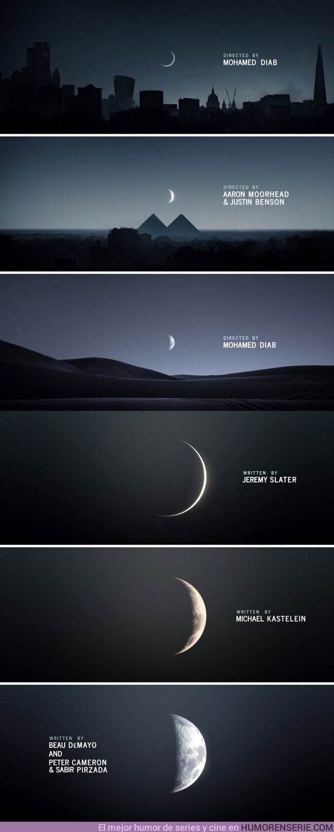 96176 - ¡Los créditos de cada nuevo episodio de #MoonKnight muestran una nueva fase más completa de la Luna!Lo más probable es que el último capítulo termine con la Luna Llena, por @GeekZoneGZ