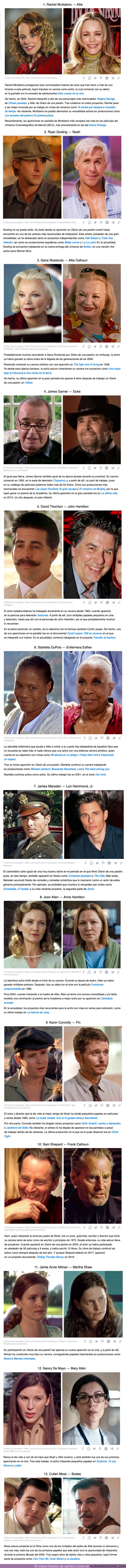 102602 - GALERÍA: Cómo cambiaron 13 actores de “El Diario de Noa” tras contar una de las historias más románticas