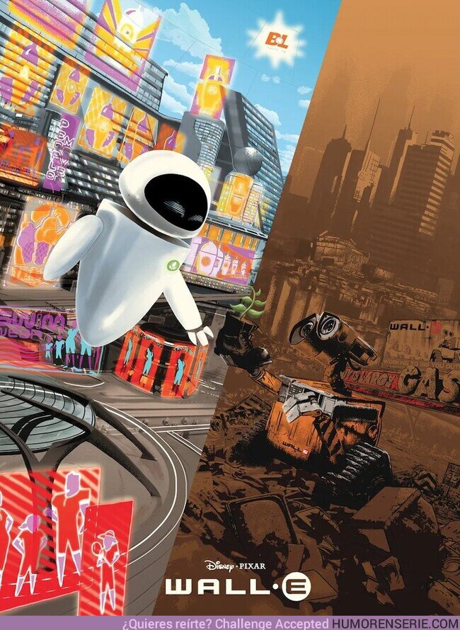 103607 - Precioso póster de WALL-E (2008) de Andrew Stanton. ¡Buenas noches!, por @UniversoLumiere
