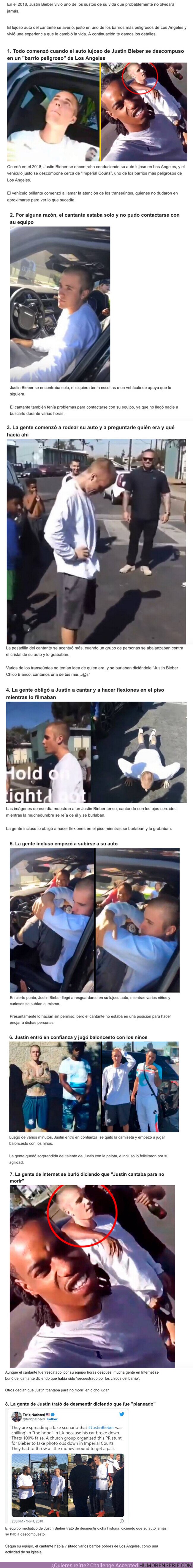 104148 - GALERÍA: Esto pasó con Justin Bieber la vez en la que su auto se averió en uno de los barrios más peligrosos de Los Angeles