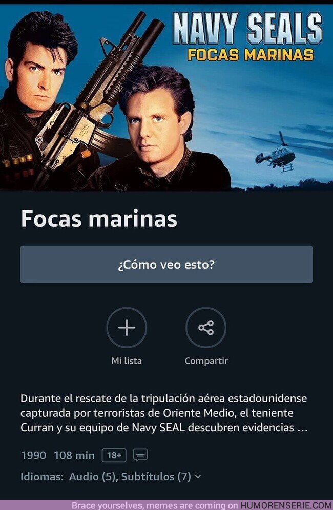 104291 - Amo al que tradujo la película Navy Seals por Focas Marinas  , por @MisterFreaki