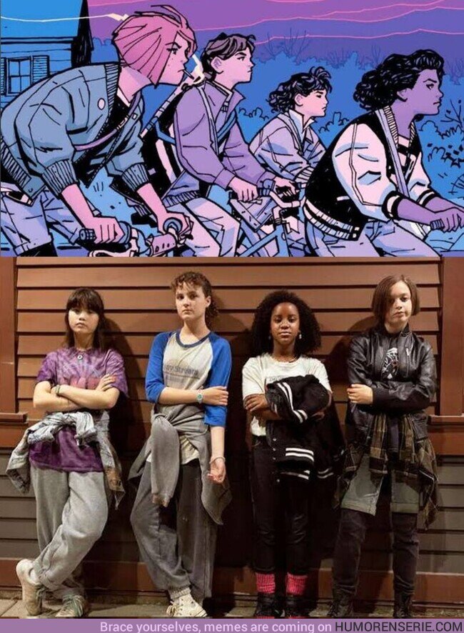 104721 - Hemos visto el primer capítulo de #papergirls y maravillosa ! El elenco no puede ser más brutal y parecido ª  , por @Sakewolf