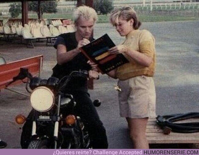 104814 - Buenos días con Gwen Stefani consiguiendo el autógrafo de Sting, 1983.