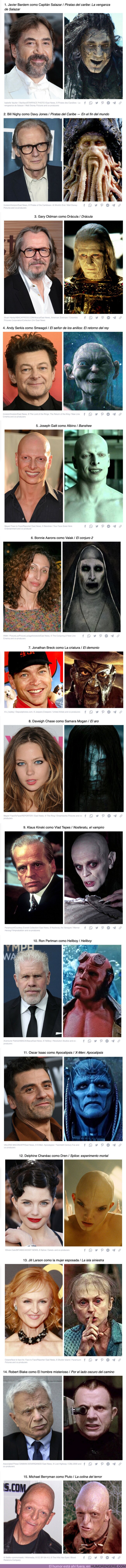 104990 - GALERÍA: Los rostros verdaderos de 15 actores que se pusieron en la piel de nuestros monstruos cinematográficos favoritos