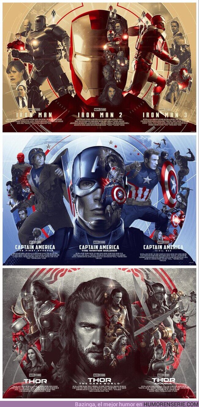 106777 - ¿Cuál es vuestra trilogía favorita de entre las protagonizadas por el trío de oro de Marvel Studios?
